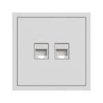 PC-розетка компьютерная 2-я RJ45, Cat.5e UTP Soft ARDERO, Белый (ER152PC-W)