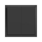 Выключатель 2-кл. Soft ARDERO, Черный (EV112V-B)
