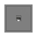PC-розетка компьютерная 1-я RJ45, Cat.5e UTP Soft ARDERO, Серый (ER151PC-G)