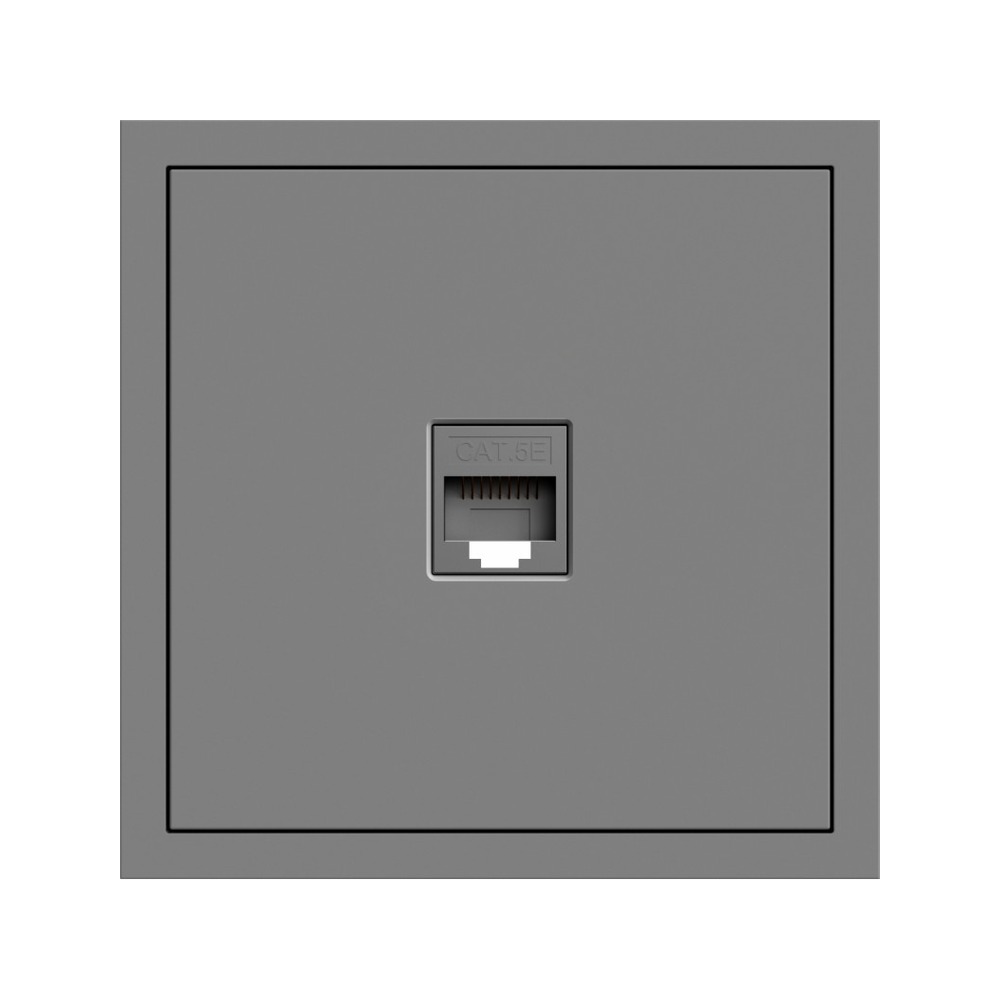ardero_soft_80774_20260324181402 PC-розетка компьютерная 1-я RJ45, Cat.5e UTP Soft ARDERO, Серый (ER151PC-G) — изображение 1
