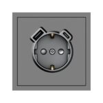 USB-розетка 1-я с заземлением USB-A+C 20W Soft ARDERO, Серый (ER123USB-G)