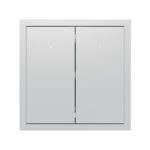 Выключатель 2-кл. с подсветкой Soft ARDERO, Серебро (EV112L-S)