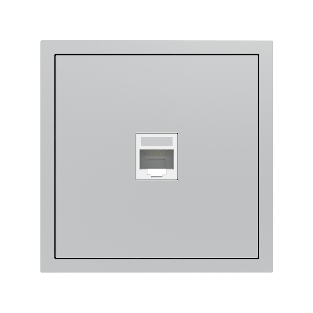 ardero_soft_80800_20260324181402 PC-розетка компьютерная 1-я RJ45, Cat.5e UTP Soft ARDERO, Серебро (ER151PC-S) — изображение 1