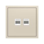 PC-розетка компьютерная 2-я RJ45, Cat.5e UTP Soft ARDERO, Шампань (ER152PC-C)