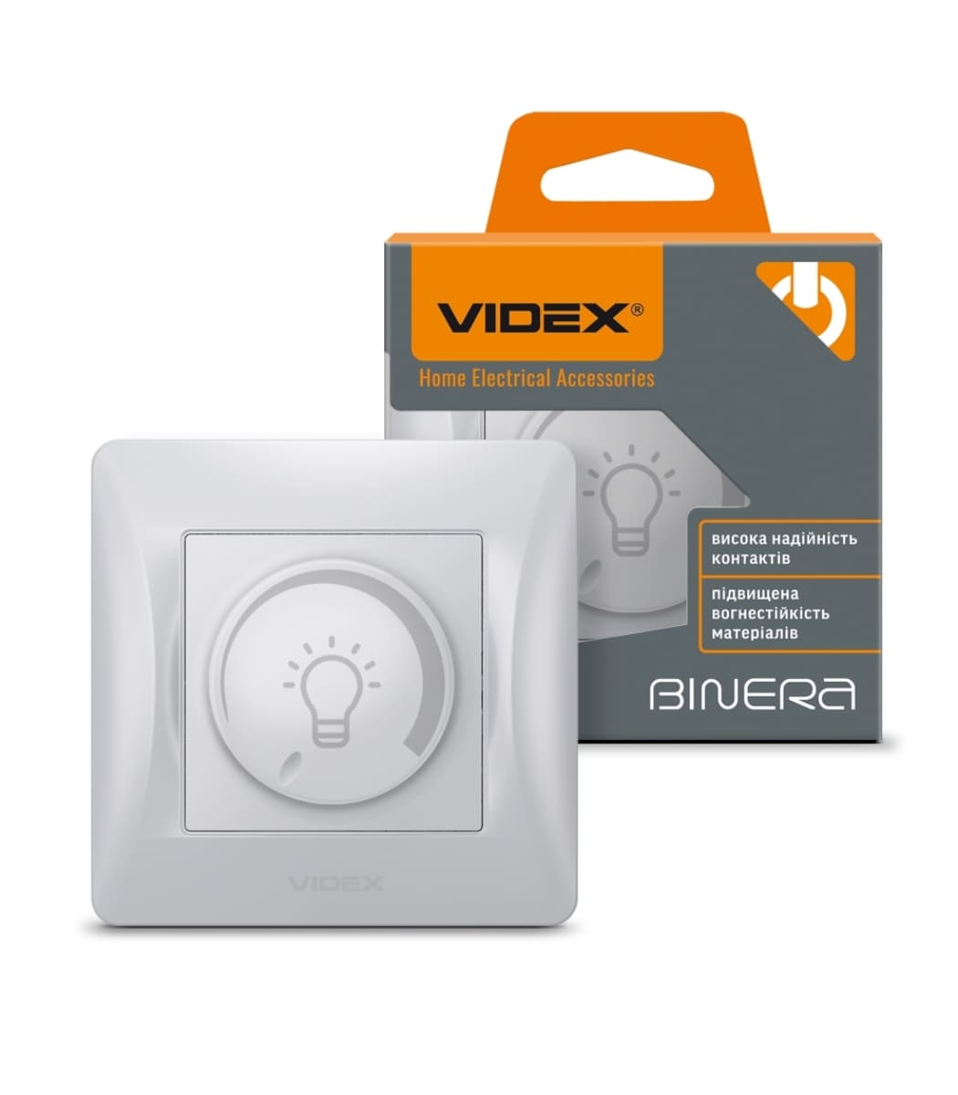 dimer-led-200vt-srіbniy-shovk-videx-binera Диммер LED 200Вт BINERA Videx, Серебряный шелк (VF-BNDML200-SS) — изображение 1