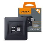 Розетка 1-я CAT6 интернет BINERA Videx, Черный графит (VF-BNSK1PC6-BG)