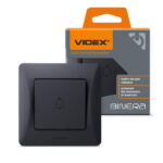 Кнопка звонка BINERA Videx, Черный графит (VF-BNDB1-BG)