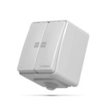 Выключатель 2-кл. наружный с подсветкой IP65 BINERA Videx, Серый (VF-BNW12L-G)